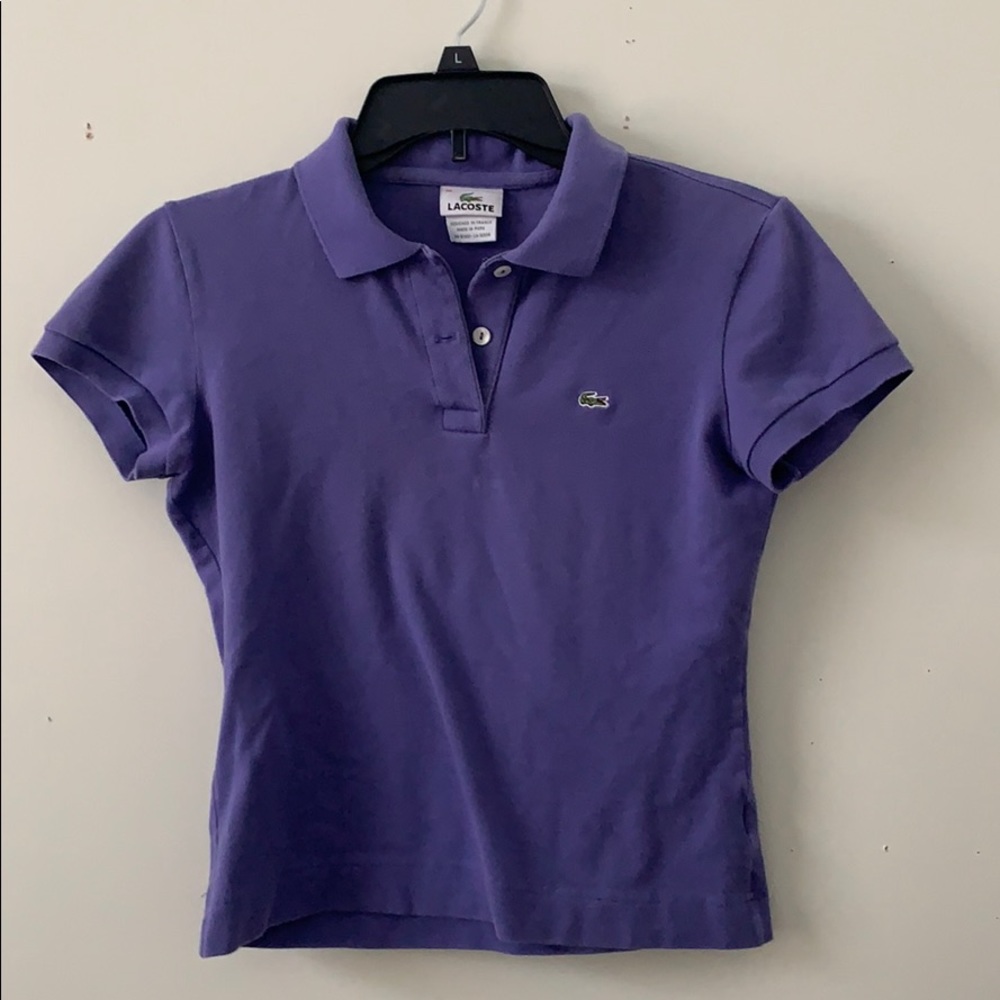 Purple Lacoste shirt